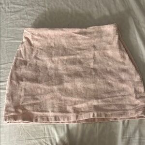 Pink Corduroy Mini Skirt